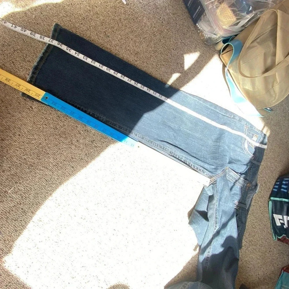 Z Cavaricci Dark Wash Straight Leg Blue Jeans Women Plus Size 22/42” Pockets - Picture 3 of 11